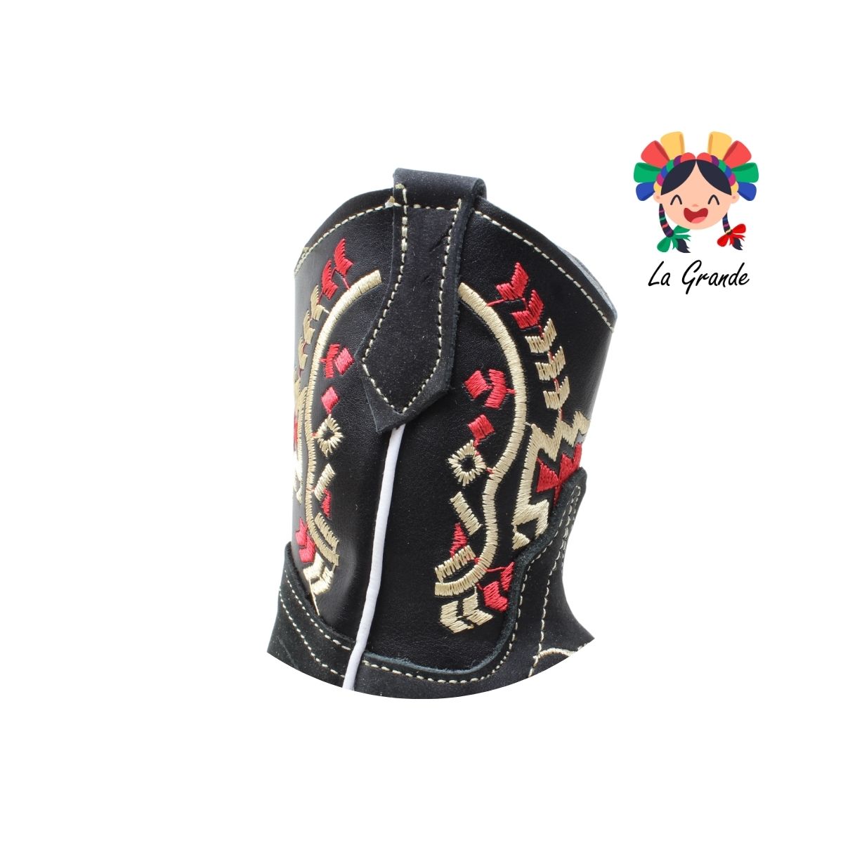 120 ARRIVEÑO Negro Piel Bota Vaquera para Bebé