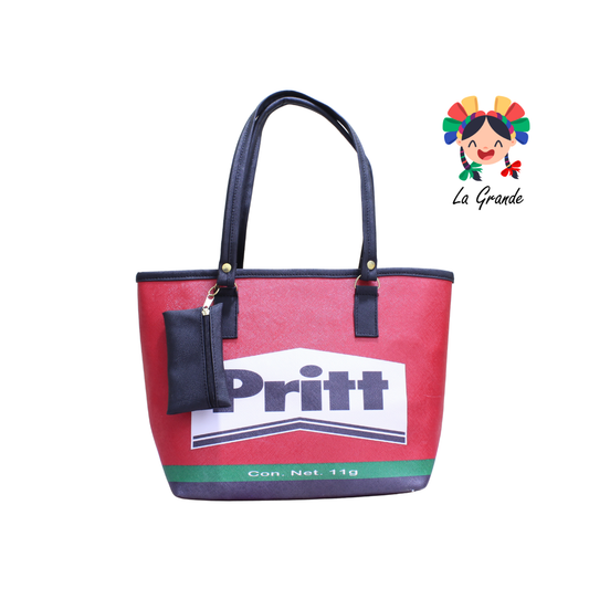 060 PRITT LUCCIANA Bolsa Rojo Negro Casual para Dama