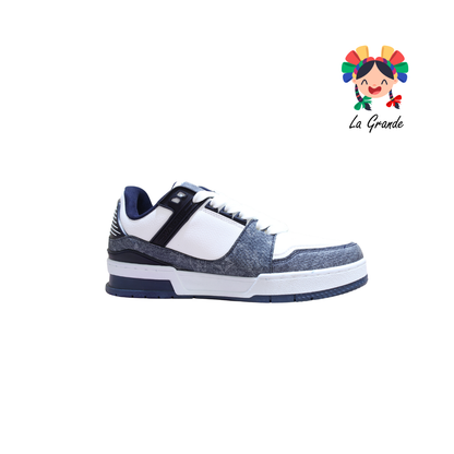 120 WALKQUIR Blanco Mezclilla Tenis Casual para Dama, Joven y Caballero