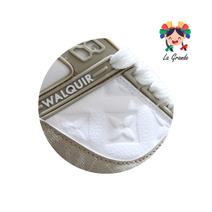 120 WALKQUIR Blanco Beige Tenis Casual para Dama, Joven