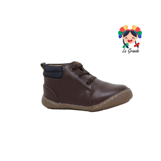 1210 DOGI Café Piel Zapato Tipo Bota para Niño