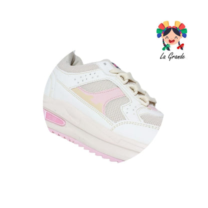 1210 H-GROSS Beige Rosa Pastel Tenis Deportivo para Dama