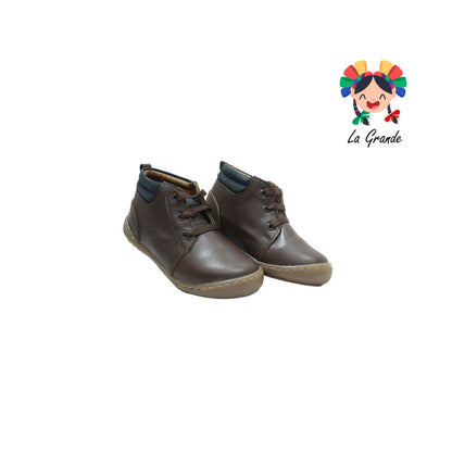 1210 DOGI Café Piel Zapato Casual para Niño