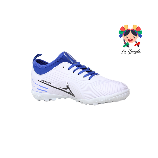 1219 MAYCKERS Blanco Rey Sintético Tenis para Fútbol Rápido para Joven