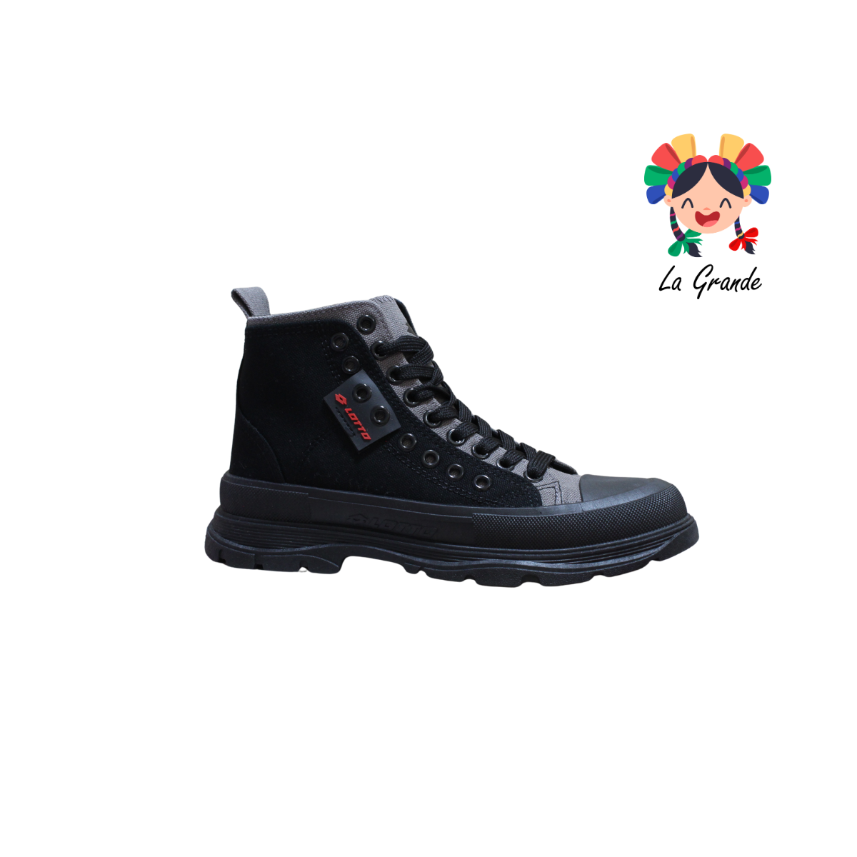 9H518013 LOTTO Negro Gris Tenis Casual para Dama
