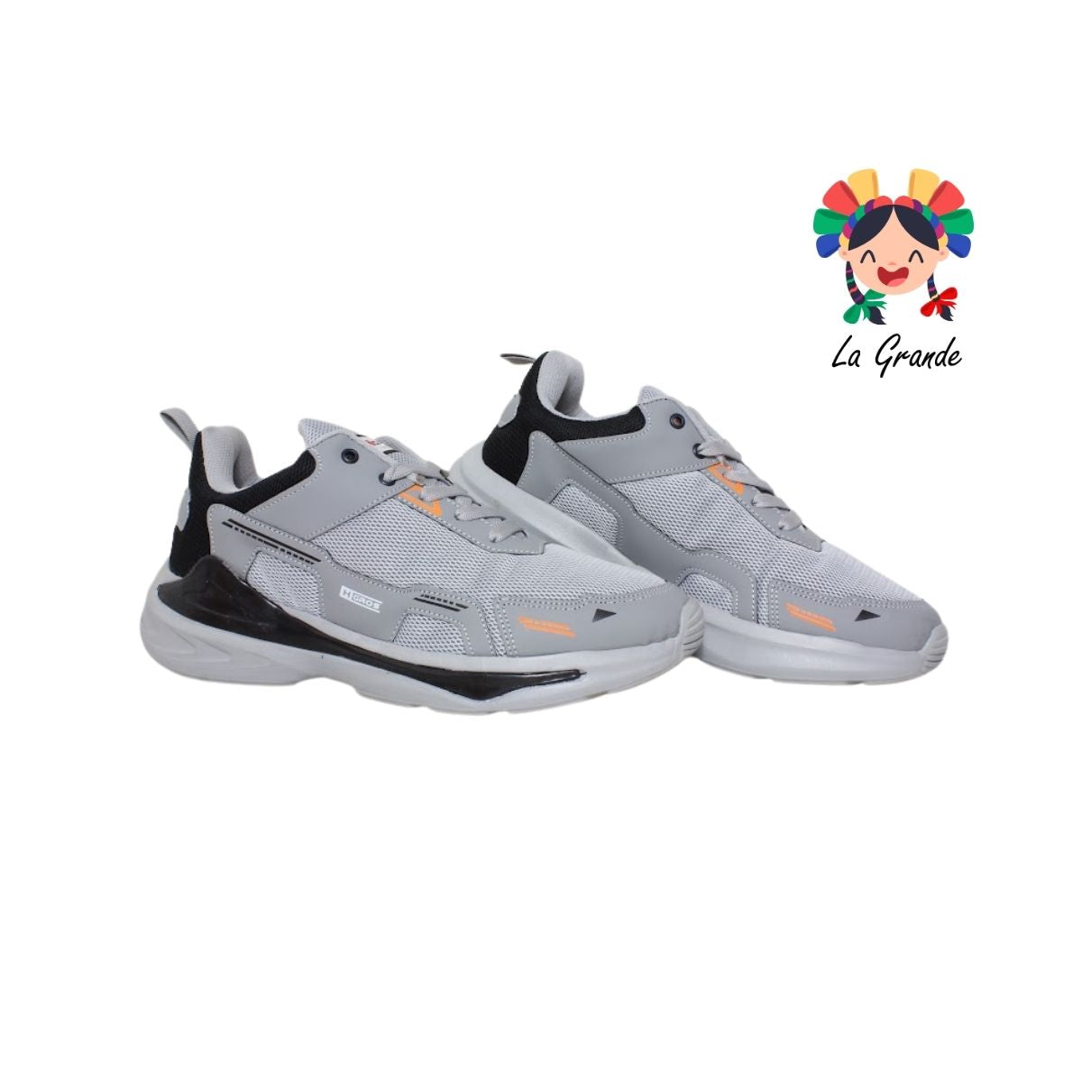1232 H-GROSS Gris Ngo Nja Gris Tenis Deportivo para Caballero