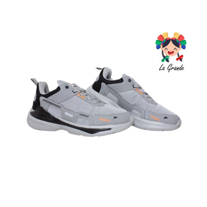 1232 H-GROSS Gris Ngo Nja Gris Tenis Deportivo para Caballero