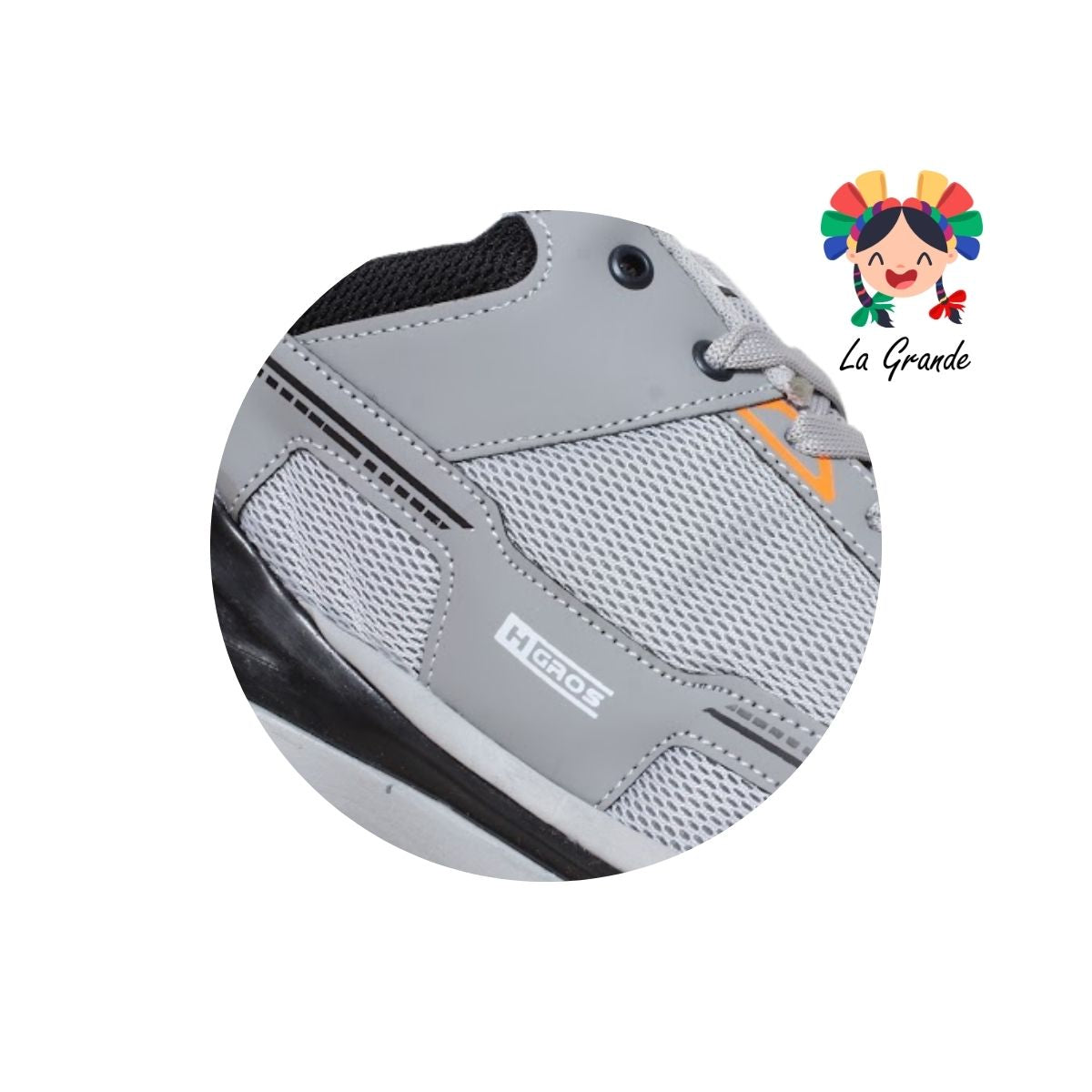 1232 H-GROSS Gris Ngo Nja Gris Tenis Deportivo para Caballero