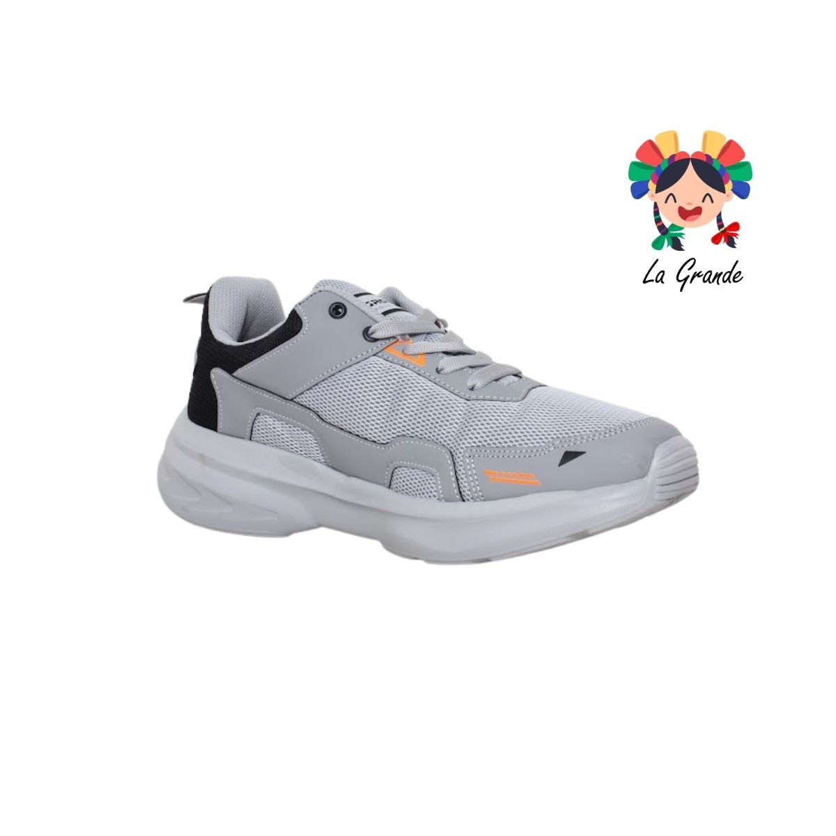 1232 H-GROSS Gris Ngo Nja Gris Tenis Deportivo para Caballero