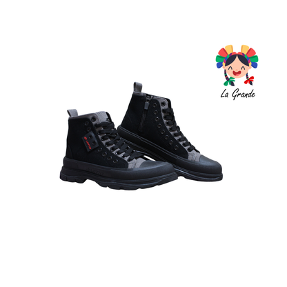 9H518013 LOTTO Negro Gris Tenis Casual para Dama