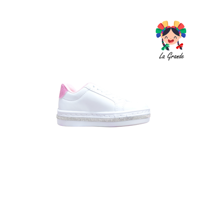 1940 FRIDAYS Blanco Rosa Sint Tenis Casual para Niña