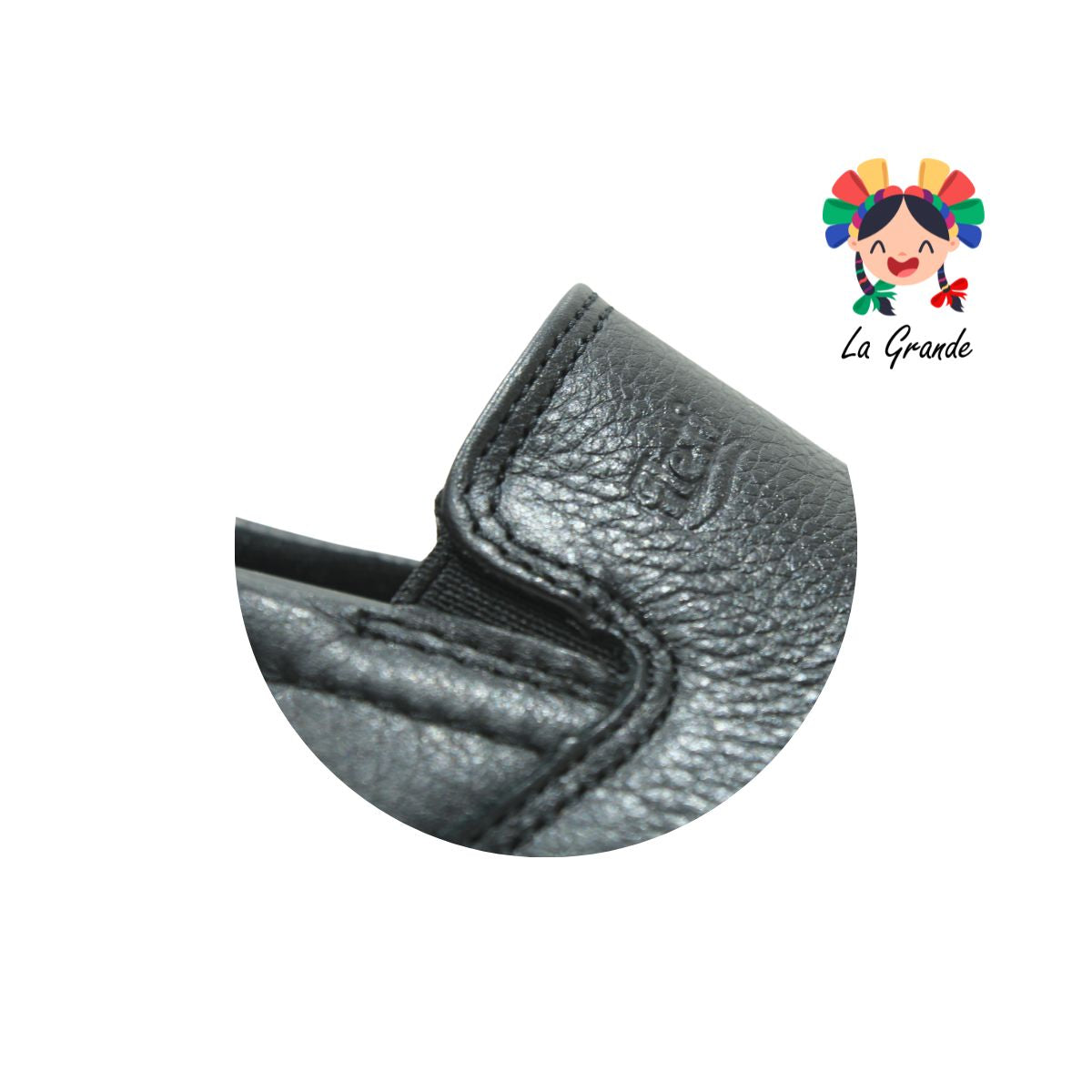 124501 Flexi Negro Piel Zapato Confort para Dama