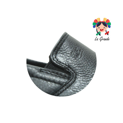 124501 Flexi Negro Piel Zapato Confort para Dama
