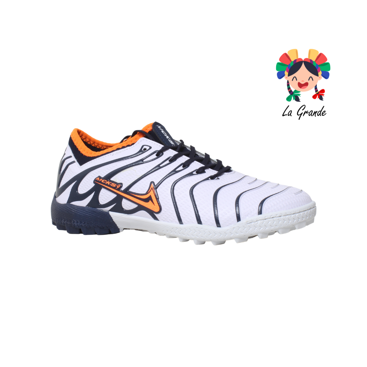 1248 MAYCKERS Bco Mno Nja Sint Tenis para Fútbol Rápido para Niño y Caballero