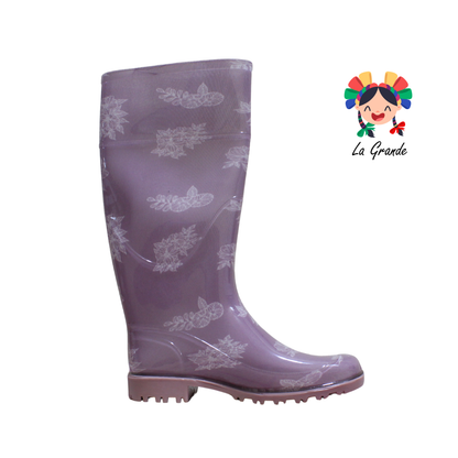 4053 TOP MODA Lila Rosa Bota de Hule para Dama