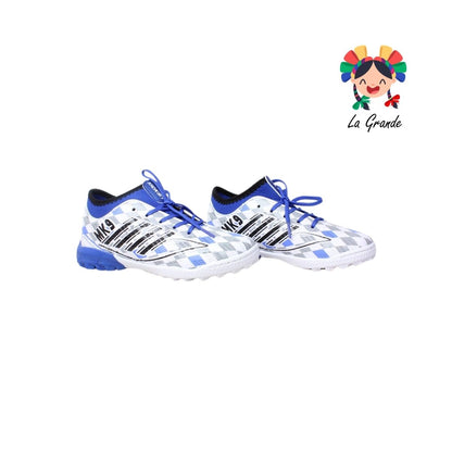 1257 MAYCKERS Bco Rey Pta Sintético Tenis de Fútbol Rápido para Niño