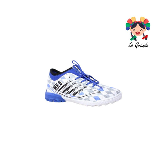1257 MAYCKERS Bco Rey Pta Sintético Tenis de Fútbol Rápido para Niño