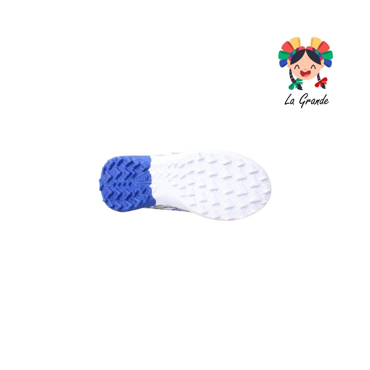 1257 MAYCKERS Bco Rey Pta Sintético Tenis de Fútbol Rápido para Niño