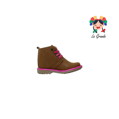 125 MELFI Miel Nobuck Bota Casual Floreada para Bebé