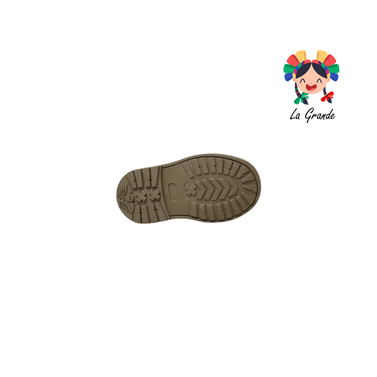125 MELFI Miel Nobuck Bota Casual Floreada para Bebé
