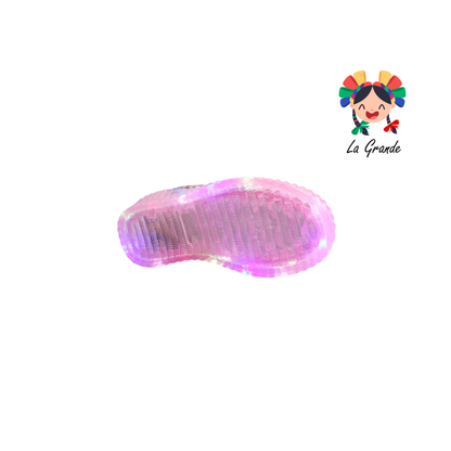 V-070 VANNI CLUB Rosa Sintético Tenis Casual con Luces para Niña