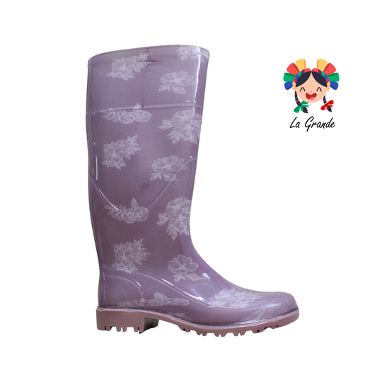 4053 TOP MODA Lila Rosa Bota de Hule para Dama