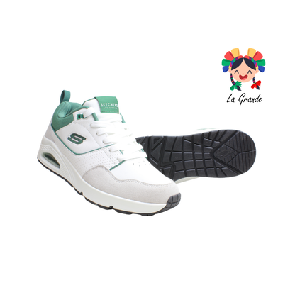 Uno Retro One SKECHERS Verde Blanco Tenis Deportivo con Válvula Importado Original para Dama y Joven