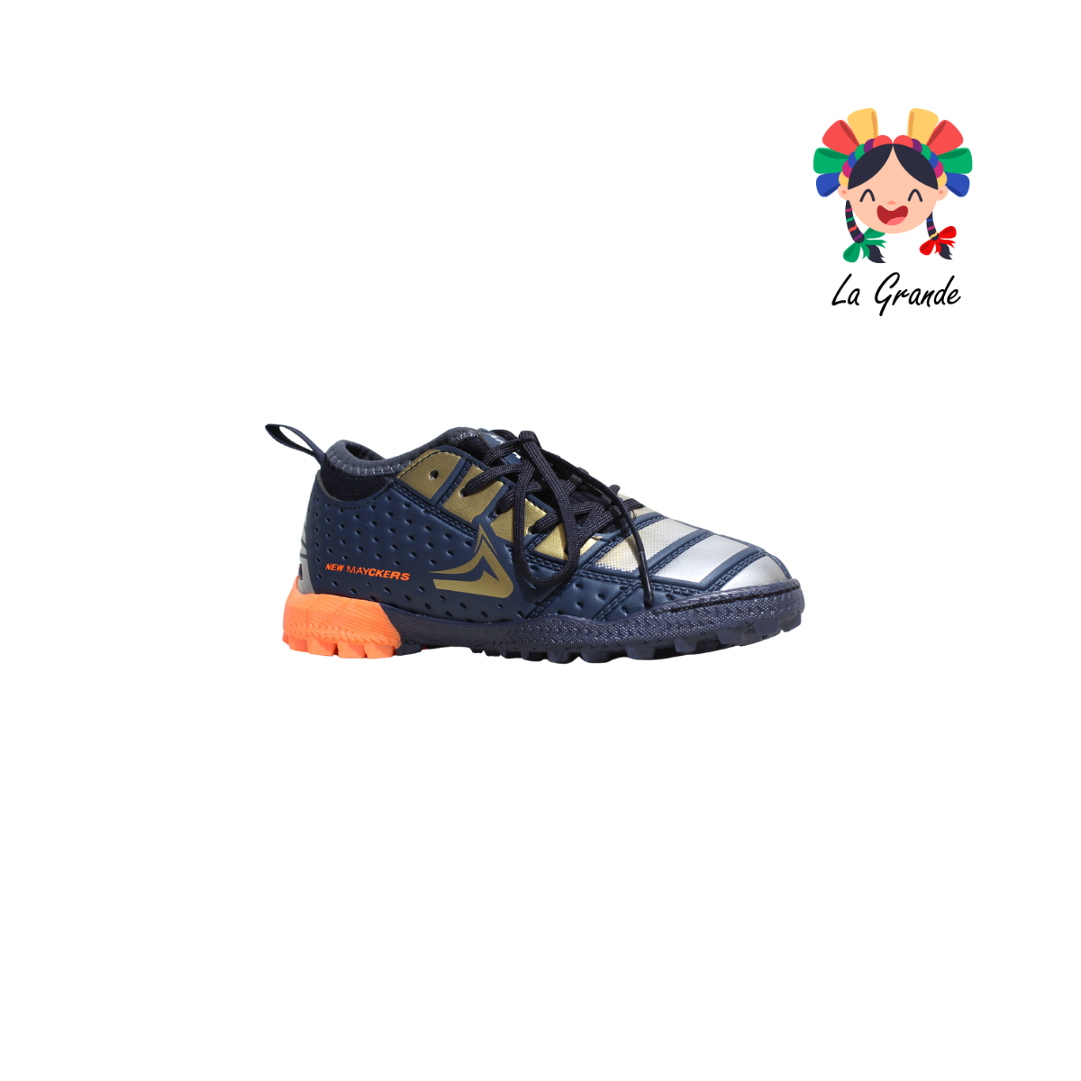 1263 MAYCKERS Mno Oro Plata Sint Tenis de Fútbol Rápido para Niño