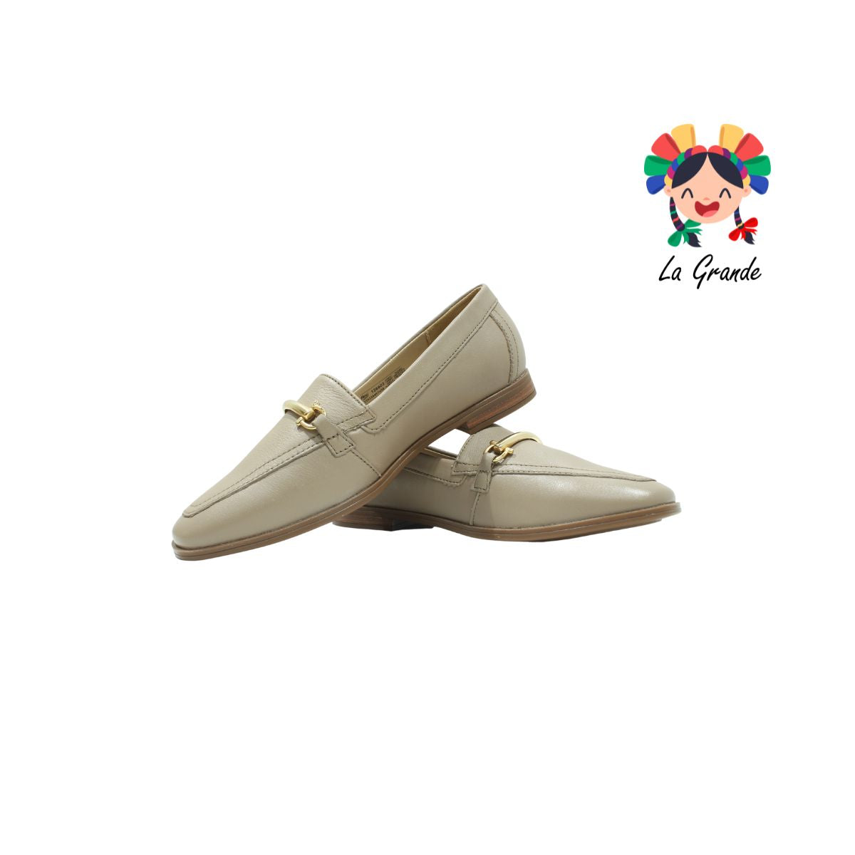 126602 FLEXI Slip On Taupe Piel Mocasín para Dama