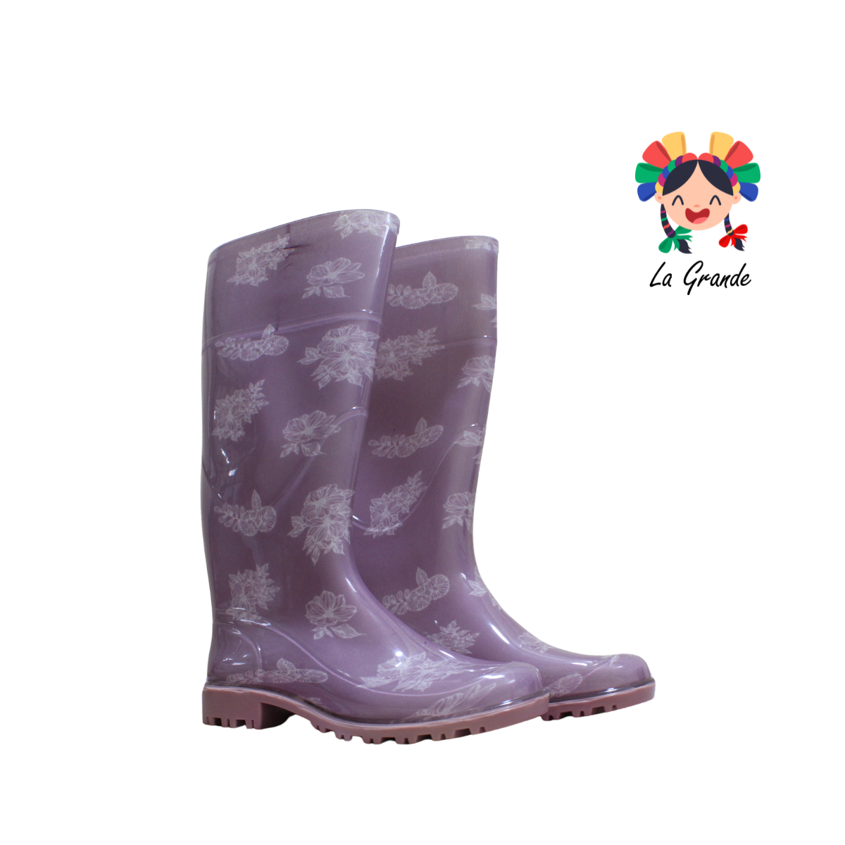 4053 TOP MODA Lila Rosa Bota de Hule para Dama