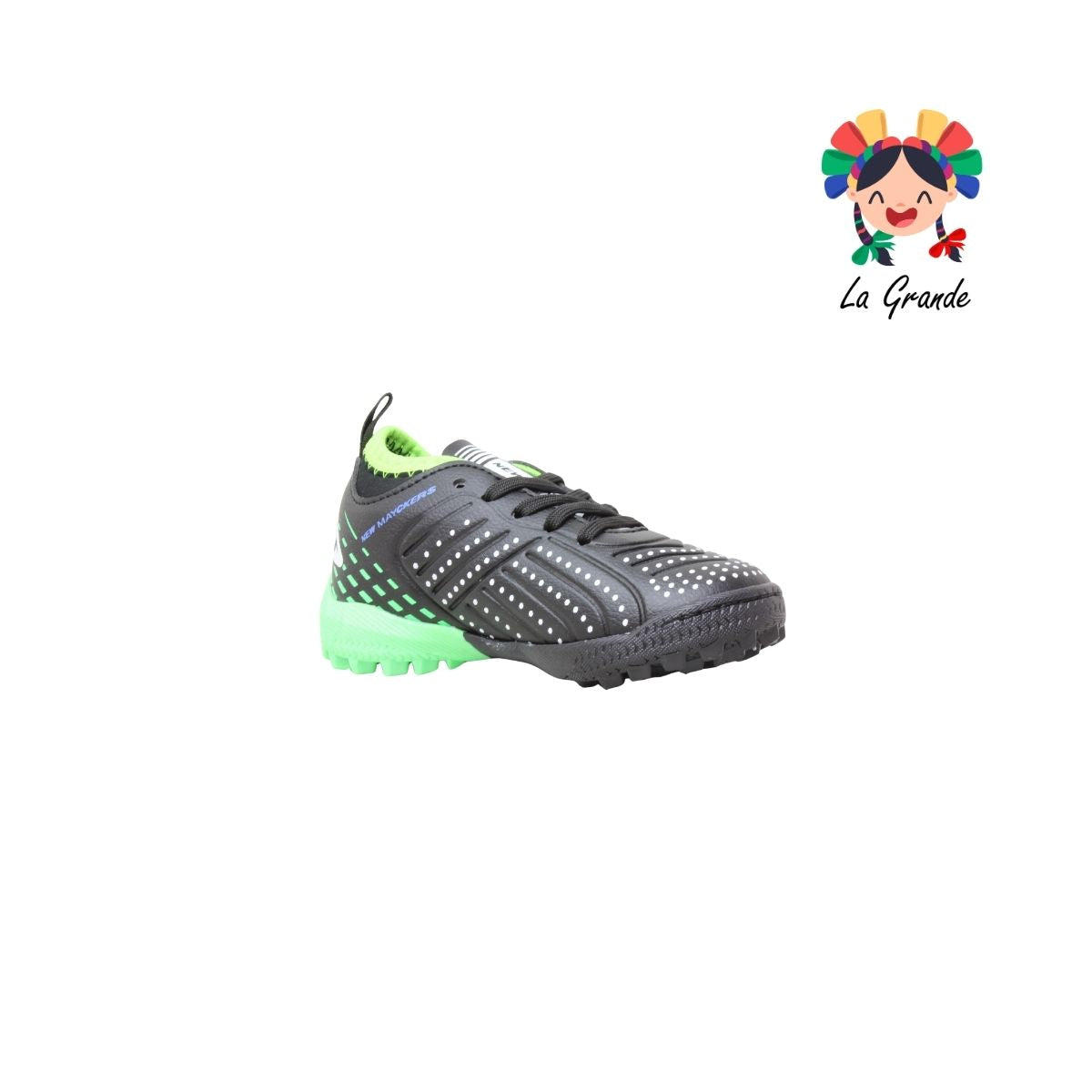 1273 MAYCKERS Negro Manzana Tenis de Fútbol Rápido para Niño