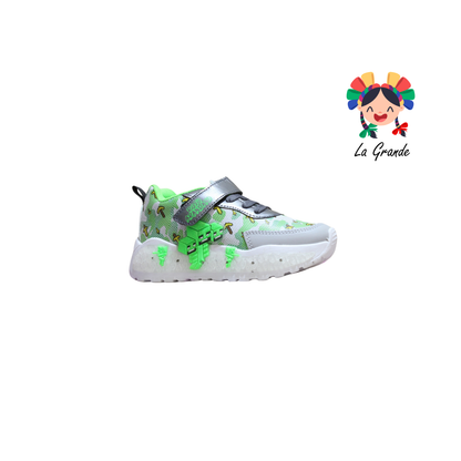 23035 Craf ROJO ARANDANO Gris Oxf Sint Tenis Casual con Luz Led para Niño