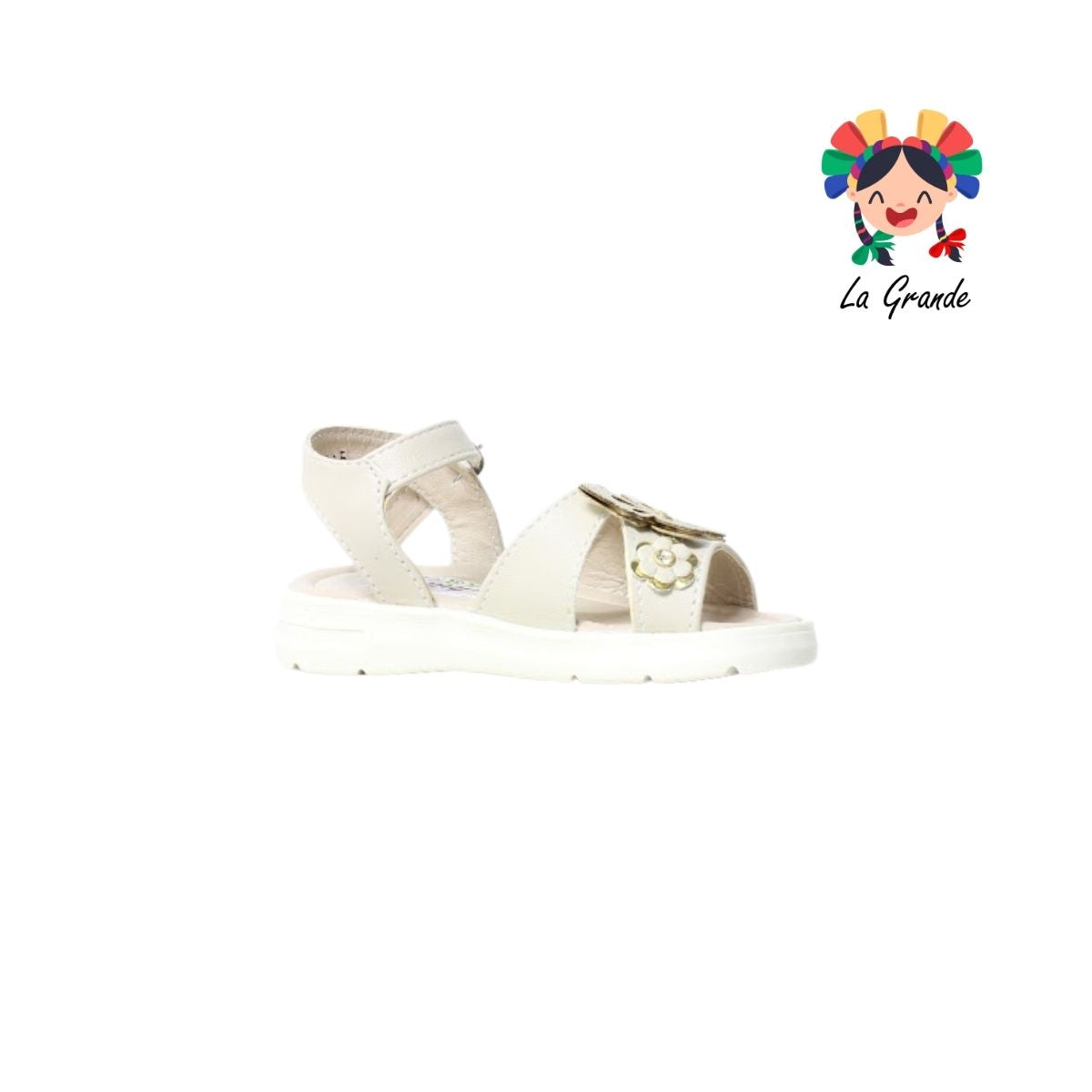 128 EMY LADY Beige Cabra Sandalia Casual para Bebé y Niña