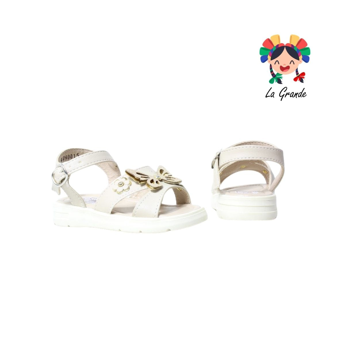 128 EMY LADY Beige Cabra Sandalia Casual para Bebé y Niña