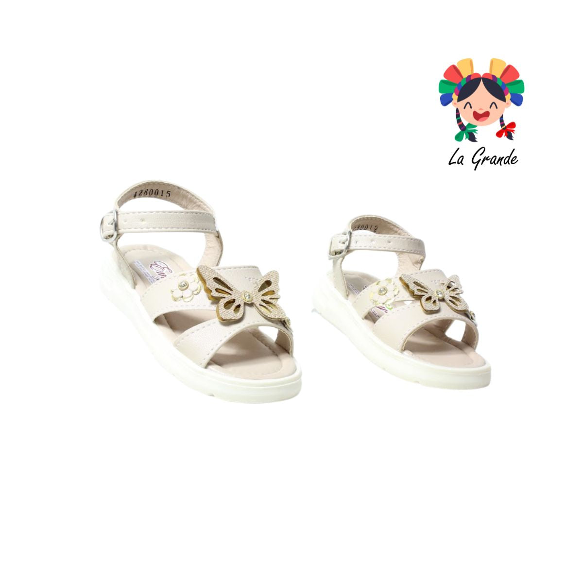 128 EMY LADY Beige Cabra Sandalia Casual para Bebé y Niña