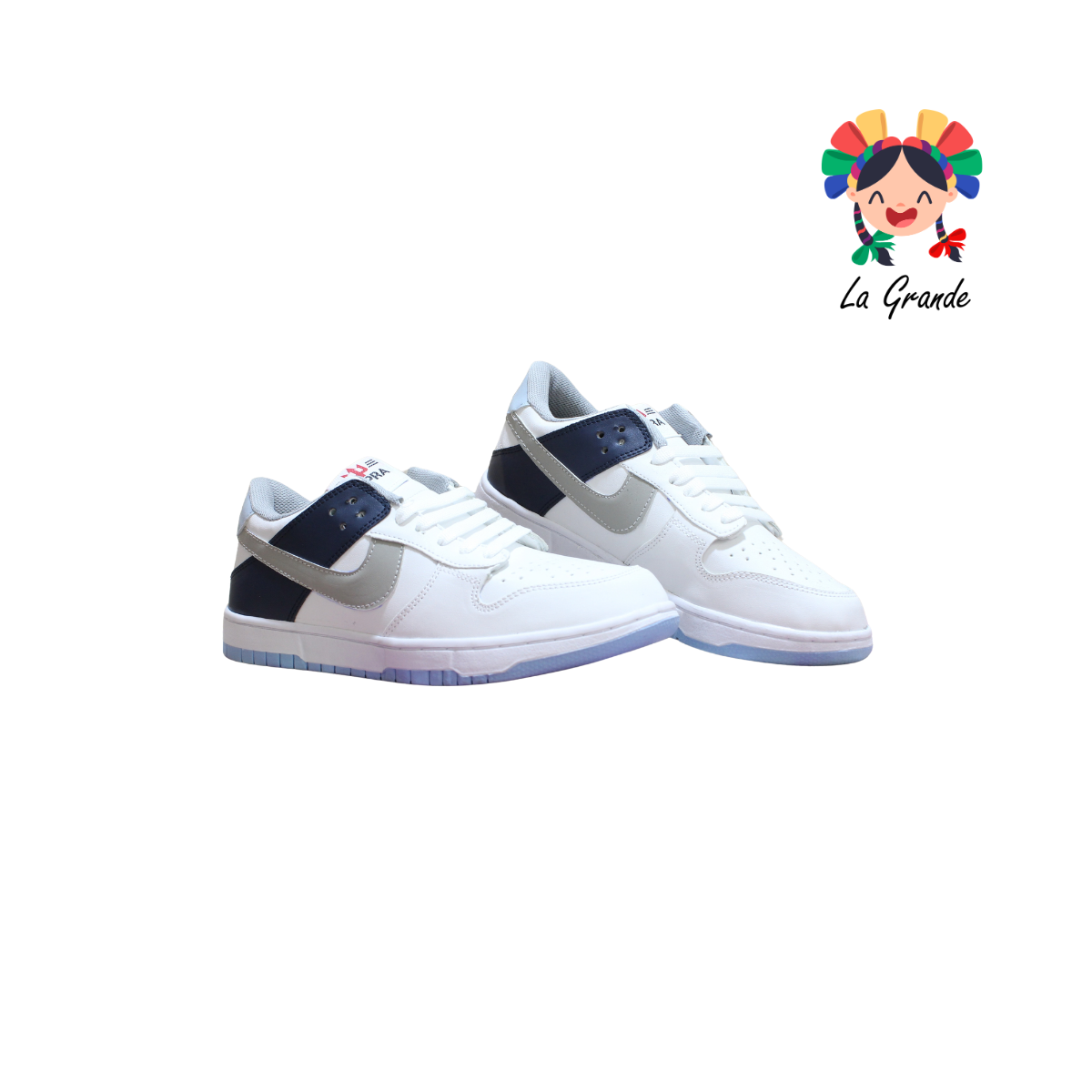 824 CUPRA Bco Gris Ciela Sint Tenis Casual  para Dama y Joven