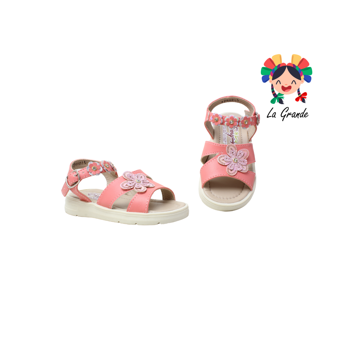 129 EMY LADY Coral Cabra Sandalia Casual para Niña
