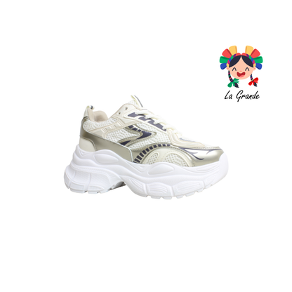 201B FOSUM Beige Sint Tenis Casual para Dama