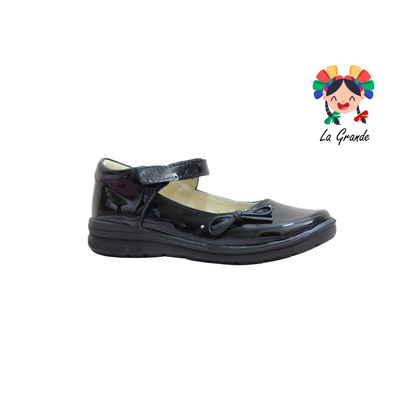 719 WIZZYZ Negro Charol Zapato Escolar para Dama