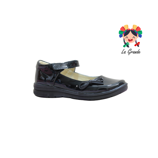 719 WIZZYZ Negro Charol Zapato Escolar para Dama