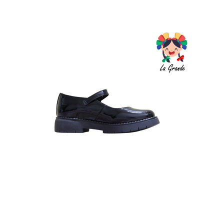 1301 MARI ROSS Negro Charol Zapato Escolar para Dama