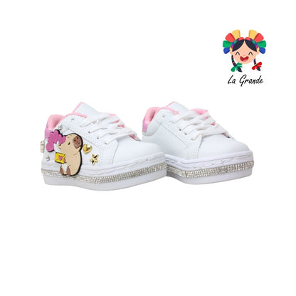 1302 CAPI FRIDAYS Blanco Rosa Sint Tenis Casual para Niña