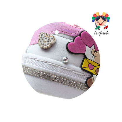 1302 CAPI FRIDAYS Blanco Rosa Sint Tenis Casual para Niña