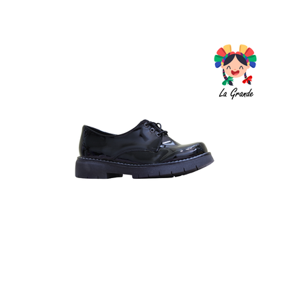 1302 MARI ROSS Negro Charol Zapato Escolar para Dama