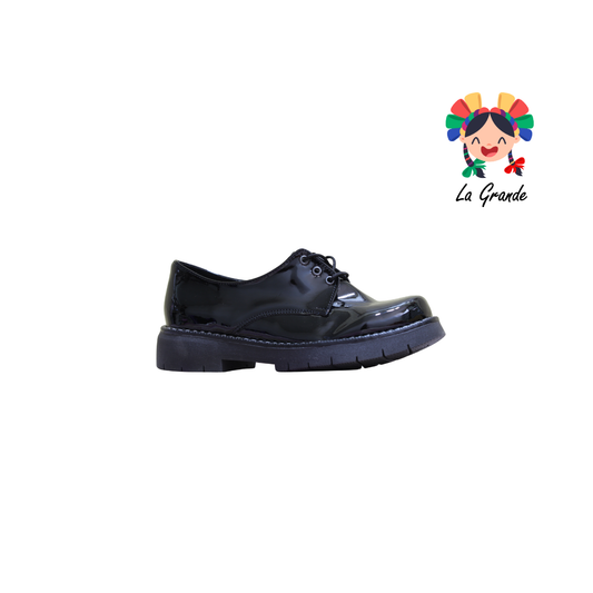 1302 MARI ROSS Negro Charol Zapato Escolar para Dama