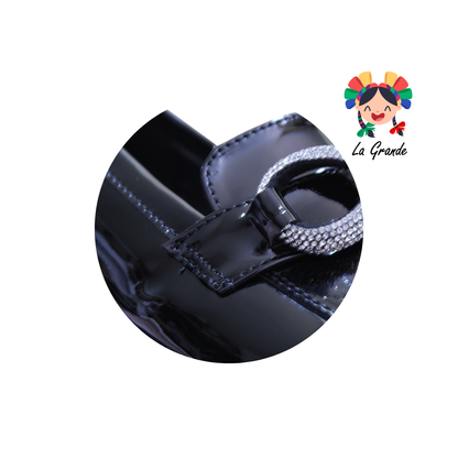 1305 MARI ROSS Negro Charol Zapato Escolar para Dama