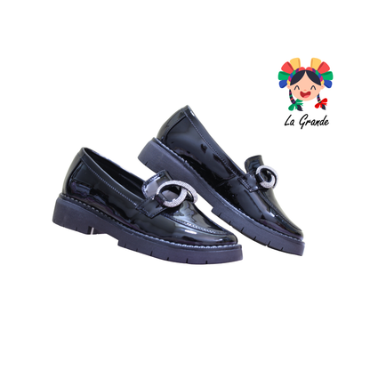1305 MARI ROSS Negro Charol Zapato Escolar para Dama