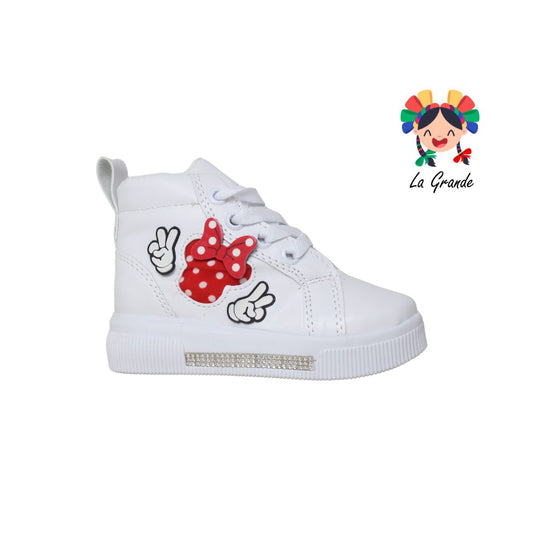1309 Mimi ANDRE LOV Blanco Rojo Sint Tenis Casual para Niña