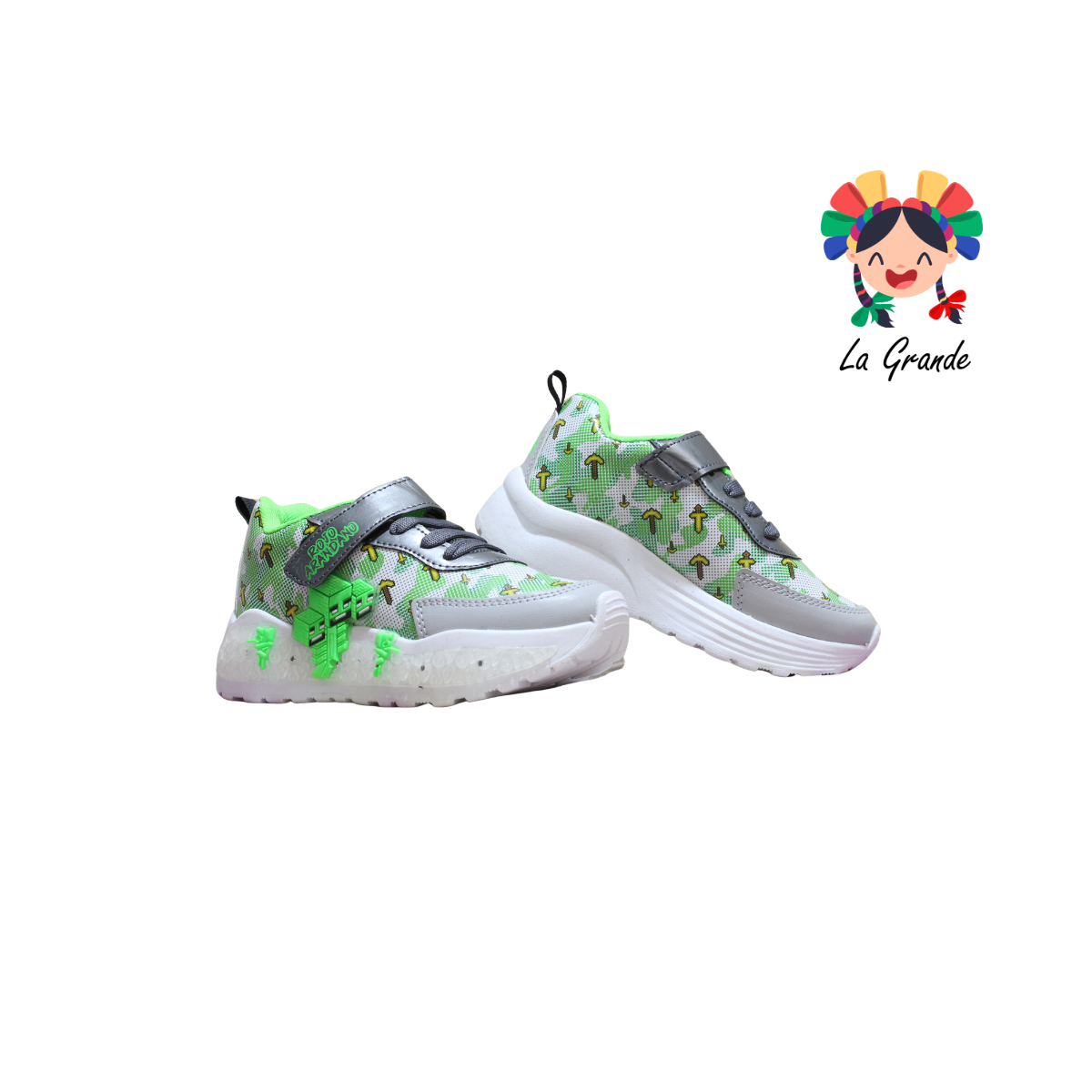23035 Craf ROJO ARANDANO Gris Oxf Sint Tenis Casual con Luz Led para Niño