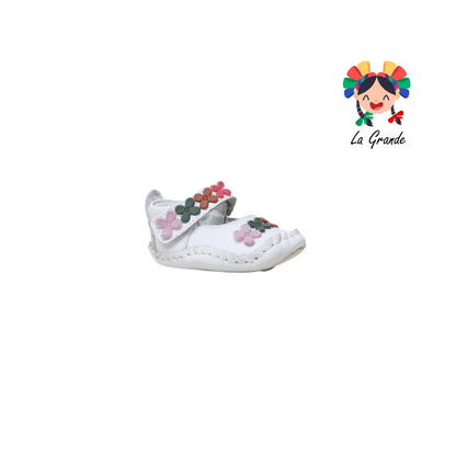 131 ABC Blanco Piel Zapato Casual para Bebé